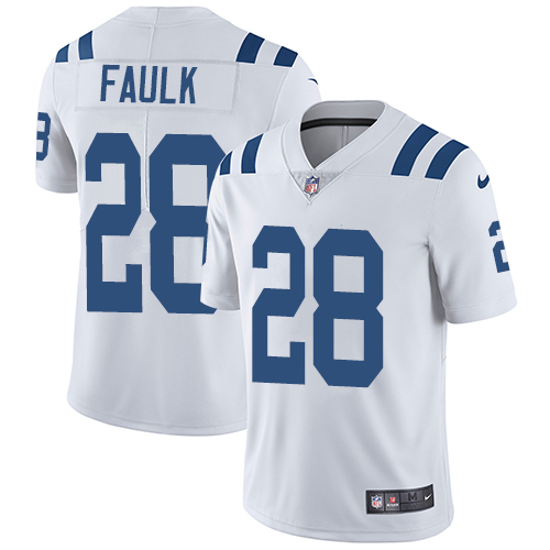Indianapolis Colts #28 Limited Marshall Faulk White Nike NFL Road Men Vapor Untouchable jerseys->indianapolis colts->NFL Jersey